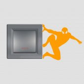 Spiderman Örümcek Adam Siluet Karakter Tasarım Priz Sticker Duvar Dekorasyon Çıkartma - 9