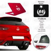 Aksaray Plaka 68 Ay Yıldız Beyaz Sticker, Araba, Araç, Etiket, Aksesuar, Tuning, Modifiye, Arma - 1