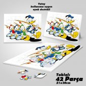 Asil Hobi Varyemez Amca - Dufy - Çizgi Film Yapboz- Ayak Destekli Çerçeveli 42 Parça Puzzle - 1