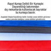 Göğe Bakan Ay Yıldızlı Mustafa Kemal Atatürk Poster Cephe Bayrak - Okul - Kutlama - Anı -4x6 metre - 3