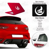 Ülkü Ocakları Hilal Bozkurt Beyaz Sticker, Araba, Oto, Etiket, Tuning, Aksesuar, Modifiye, Arma, - 1