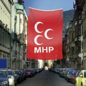 Bozkurt Hilal Kırmızı Sancak Bayrak MHP Üç Hilal Sancağı (400x600 cm) - 1