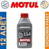 Motul Dot 3 & 4 Brake Fluid 500 ML Fren Hidrolik Yağı (12 Adet) - 1