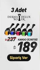 Deluxhair Plus Tinatyum Derma Roller System 540 İğne 0,5 mm 1. Kalite Masaj Aleti RoHs CE Kalite belgeli dermoroller - 3 adet - 1