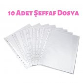 Şeffaf Dosya + Plastik Telli Dosya A4 Poşet Dosya Mavi Dosya - 3