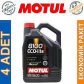 Motul 8100 Eco-Lite 0W-20 5 Lt Tam Sentetik Motor Yağı (4 Adet) - 1