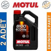 Motul 8100 Eco-Lite 5W-30 5 Lt Tam Sentetik Motor Yağı (2 Adet) - 1