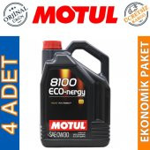 Motul 8100 Eco-nergy 0W-30 5 Lt Tam Sentetik Motor Yağı (4 Adet) - 1