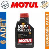 Motul 8100 Eco-nergy 5W-30 1 Lt Tam Sentetik Motor Yağı (6 Adet) - 1