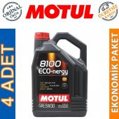 Motul 8100 Eco-nergy 5W-30 5 Lt Tam Sentetik Motor Yağı (4 Adet) - 1