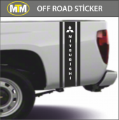 Mitsubishi Yan Şerit Off Road Sticker 2 Adet - 1