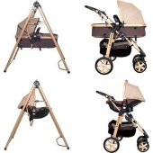 Beneto BT-561 Premium Trio Travel Salıncak Aparatlı Bebek Arabası - 1