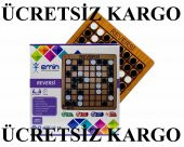 Ahşap Reversi Zeka, Mantık ve Strateji Oyunu, Akıl Oyunu, Eğitici Oyun, Zeka geliştirici, Masa Oyunu - 1