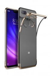 Xiaomi Mi 8 Lite Köşeleri Renkli Şeffaf Kamera Korumalı Kılıf - 8