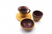 Toprak Fincan - Kahverengi 3 'lü Set - 1