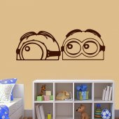 Minions - Çılgın Hırsız Film Karakterleri Stuart ve Bob Silüeti Dekoratif Çocuk Odası Duvar Sticker - 3