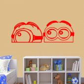 Minions - Çılgın Hırsız Film Karakterleri Stuart ve Bob Silüeti Dekoratif Çocuk Odası Duvar Sticker - 4