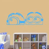Minions - Çılgın Hırsız Film Karakterleri Stuart ve Bob Silüeti Dekoratif Çocuk Odası Duvar Sticker - 5