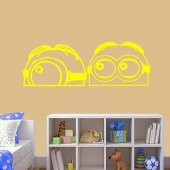 Minions - Çılgın Hırsız Film Karakterleri Stuart ve Bob Silüeti Dekoratif Çocuk Odası Duvar Sticker - 7