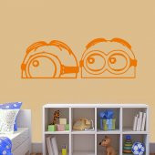 Minions - Çılgın Hırsız Film Karakterleri Stuart ve Bob Silüeti Dekoratif Çocuk Odası Duvar Sticker - 9