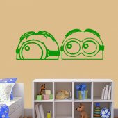 Minions - Çılgın Hırsız Film Karakterleri Stuart ve Bob Silüeti Dekoratif Çocuk Odası Duvar Sticker - 10