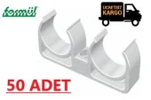 20 MM PPRC ÇİFTLİ BORU KELEPÇESİ (FORMÜL) 50 ADET - 1