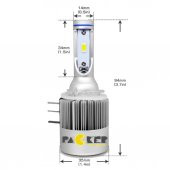Stark Full Power H15 Pro CSP Led Xenon ŞİMŞEK 9600LM Park + Uzun 6000K Beyaz Canbuslı Far Ampulü - 2