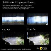 Stark Full Power H15 Pro CSP Led Xenon ŞİMŞEK 9600LM Park + Uzun 6000K Beyaz Canbuslı Far Ampulü - 4