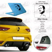 Recep Tayyip Erdoğan Siluet İmza Oto Araç Sticker - 1
