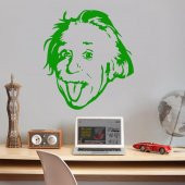 Teorik Fizikçi Albert Einstein Silüeti Dekoratif Genç Odası Duvar Sticker, Çıkartma - 10