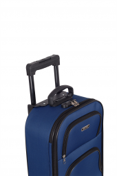 Biggi 00223 Lacivert 3lü Kumaş Valiz Seti - 5