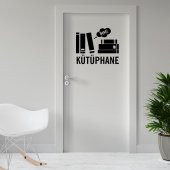 Kütüphane Odası İçin Kapı Dekor Tasarımı Duvar Sticker, Çıkartma - 1