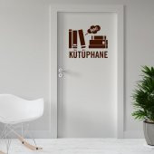 Kütüphane Odası İçin Kapı Dekor Tasarımı Duvar Sticker, Çıkartma - 3