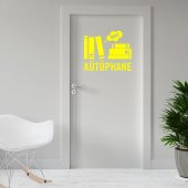 Kütüphane Odası İçin Kapı Dekor Tasarımı Duvar Sticker, Çıkartma - 7