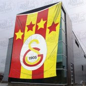 GS 1905 4 (Dört) Yıldızlı Galatasaray Taraftar Şampiyonluk Poster Büyük Cephe Bayrağı 10x15mt Bayrak - 1