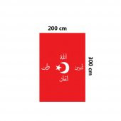 Osmanlı Sancağı - Allah-Vatan-Namus -200x300cm Bayrak - 3