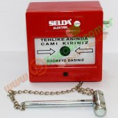 Yangın Alarm İhbar İkaz Butonu Alarm Butonu Çekiçli thumbnail 1