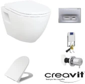 Creavit GR5001-Tp325 Gömme Rezervuar Seti 5 Lİ SET YAVAŞ KAPAK - MAT BUTON - 1