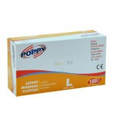 Poppy Pudralı Lateks Eldiven Large 200lü - 1