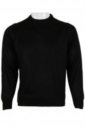 Erkek Kazak Klasik Normal Kesim Yünlü RAR00498 Siyah - 1