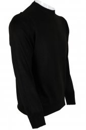 Erkek Kazak Klasik Normal Kesim Yünlü RAR00498 Siyah - 2