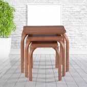 Zigon Sehpa Ahşap Ayak Yan Sehpa Masa Orta Ceviz KR MEB thumbnail 1