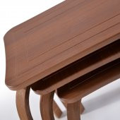 Zigon Sehpa Ahşap Ayak Yan Sehpa Masa Orta Ceviz KR MEB thumbnail 3