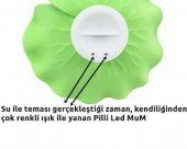 Suda Yüzen, Nilüfer Çiçeği Kendiliğinden Yanan Pilli Led MuM - 8