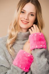 Felice Butik 10058 Fuşya Renkli İncili Kolluk thumbnail 2