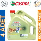 Castrol Edge Titanium 0W-40 4 Lt Tam Sentetik Motor Yağı (4 Adet) - 1
