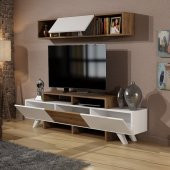 BMdekor TV Ünitesi Arzu Beyaz Ceviz 150 cm - 2