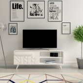 BMdekor TV Ünitesi İtalya Beyaz 120 cm - 1