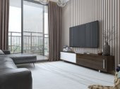 BMdekor TV Ünitesi Neco Ceviz Beyaz 180 cm - 1