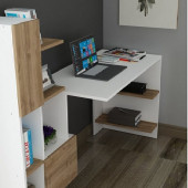 BMdekor Çalışma Masası Artema Beyaz Ceviz - 3
